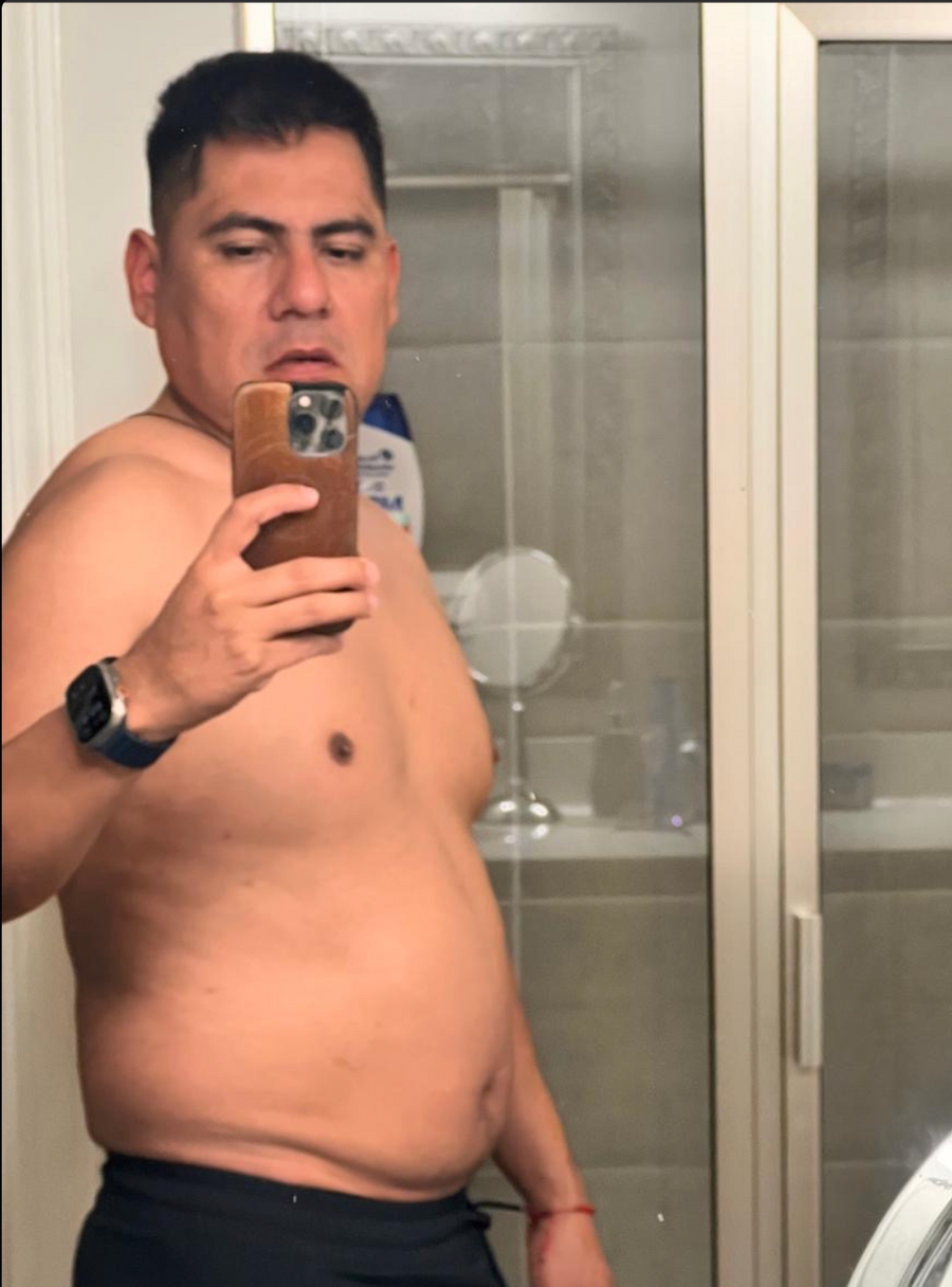 Foto de Miguel al inicio de su proceso